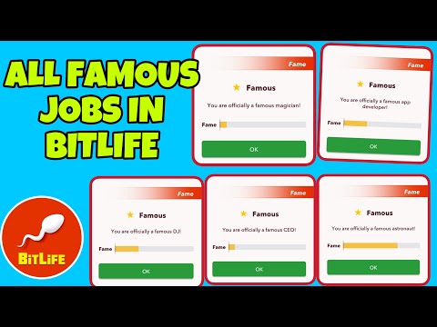 ALL FAMOUS JOBS IN BITLIFE WITH TUTORIAL | Regular jobs and Special careers | Bitlife