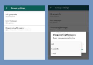 WhatsApp Disappearing Messages Features