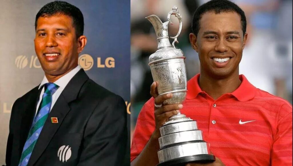 Kumar Dharmsena and Tiger Woods
